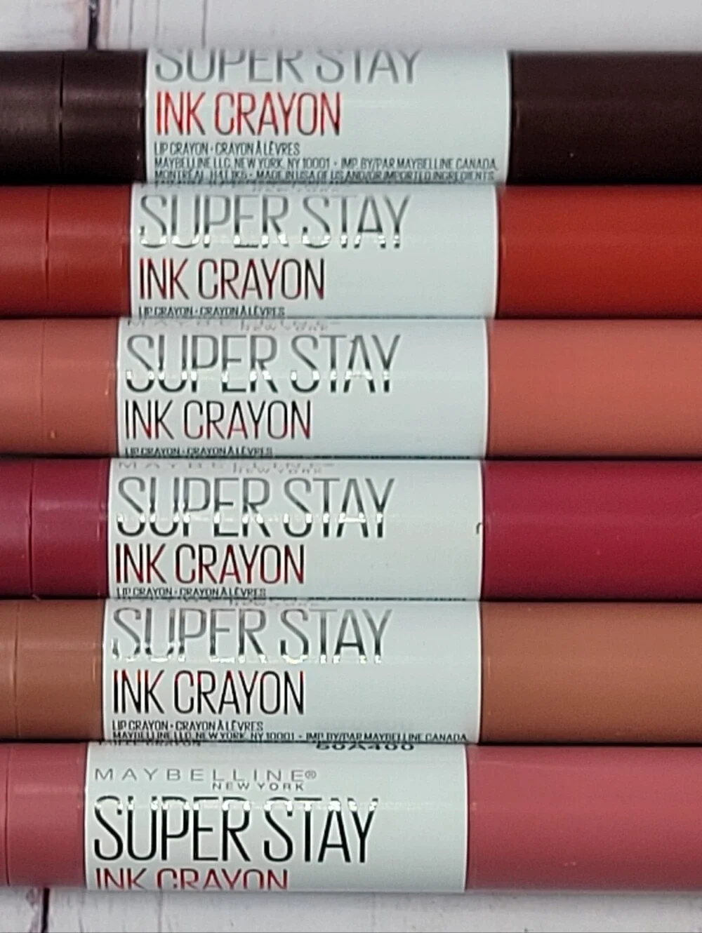 6 Piece Maybelline Super Stay Matte Ink Crayon Lipstick Bundle NEW!